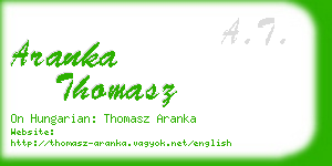 aranka thomasz business card